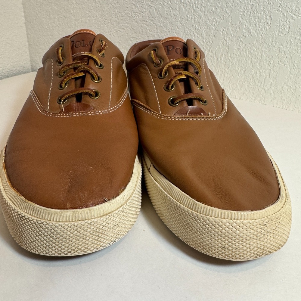 Polo Ralph Lauren Mens Vaughn Soft Leather Upper Lace Up Sneaker Shoes 11.5 D